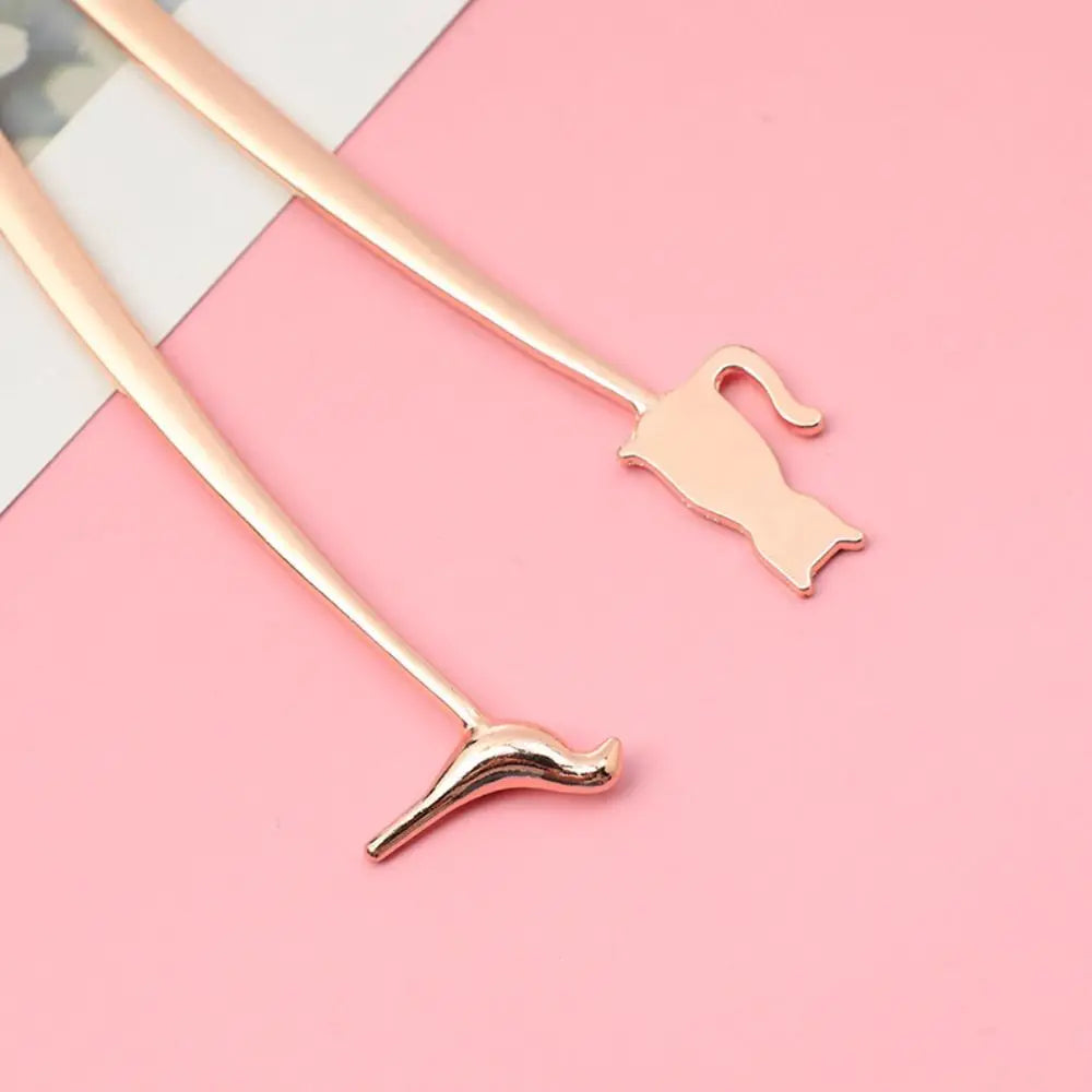 Bird or Cat Metal Bookmark