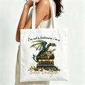 Book Dragon Canvas Tote Bag