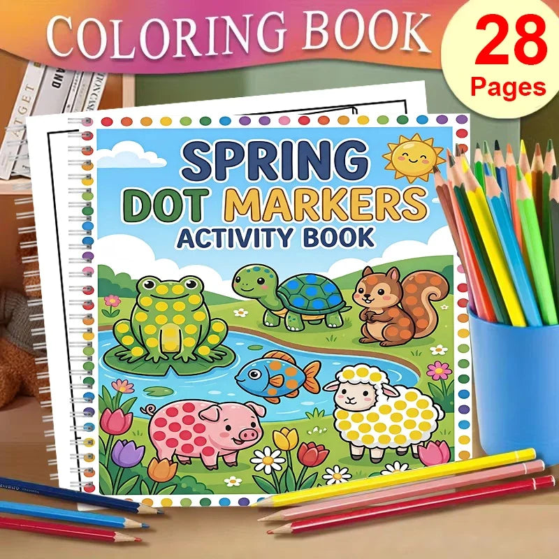 Spring Dot Marker Activity Book - 28 Pages