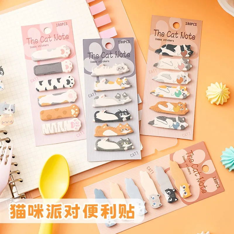 Cat Design Sticky Memo Notes