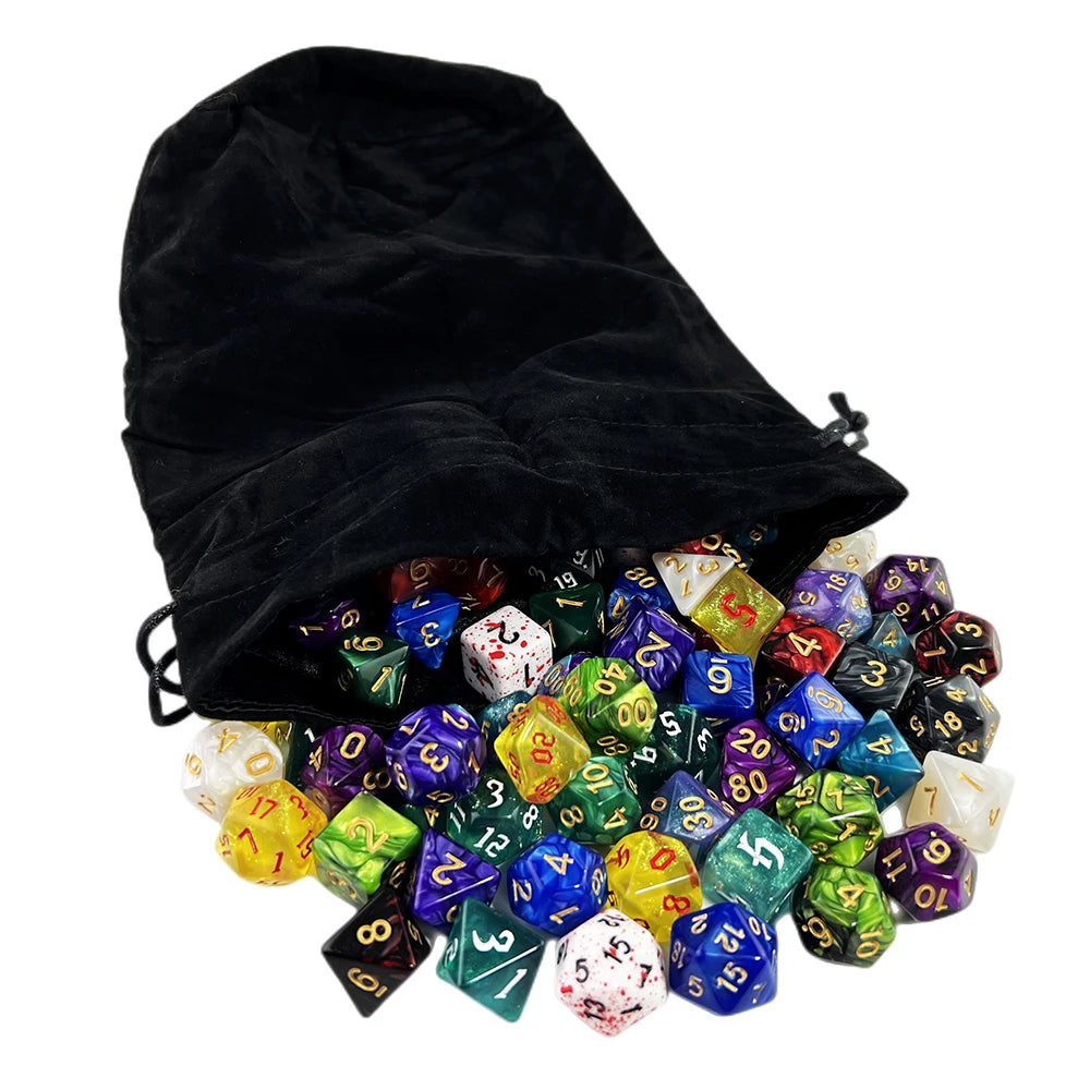 Velvet Dice and Trinket Drawstring Bags