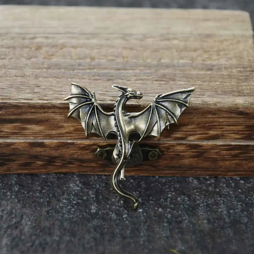 Flying Dragon Viking-Inspired Brooch