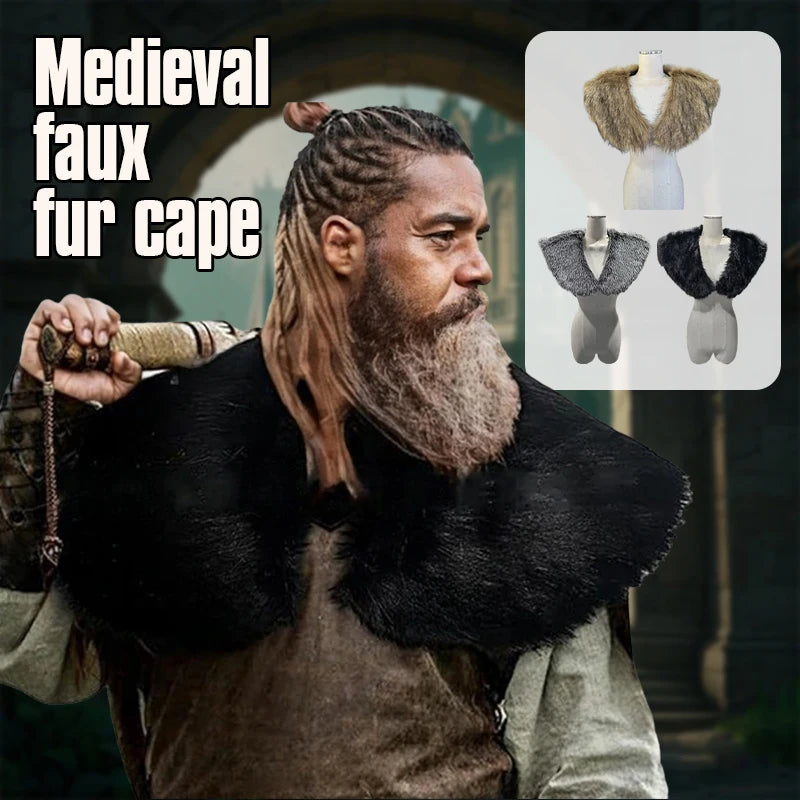 Medieval Faux-Fur Cosplay Cape