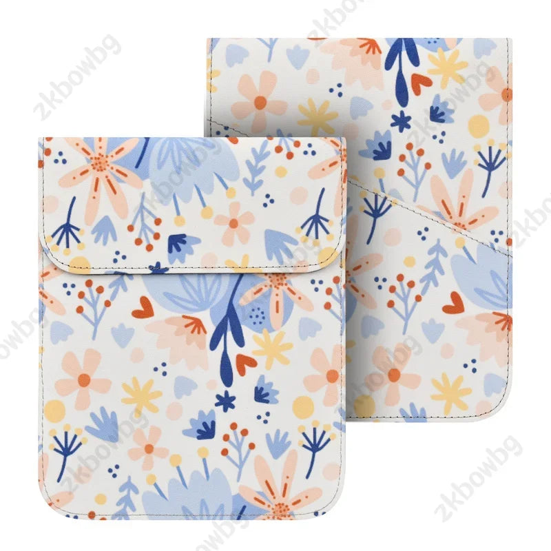 Magnetic E-Reader Sleeve - Floral, Winter and Solid Designs