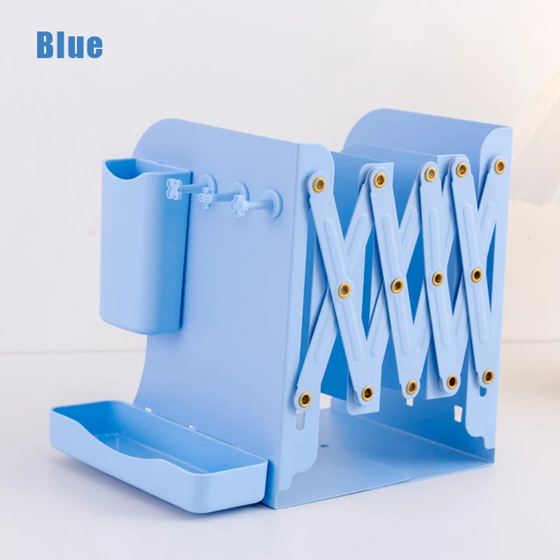 Extendable Desktop Book Organizer with Pen Holder