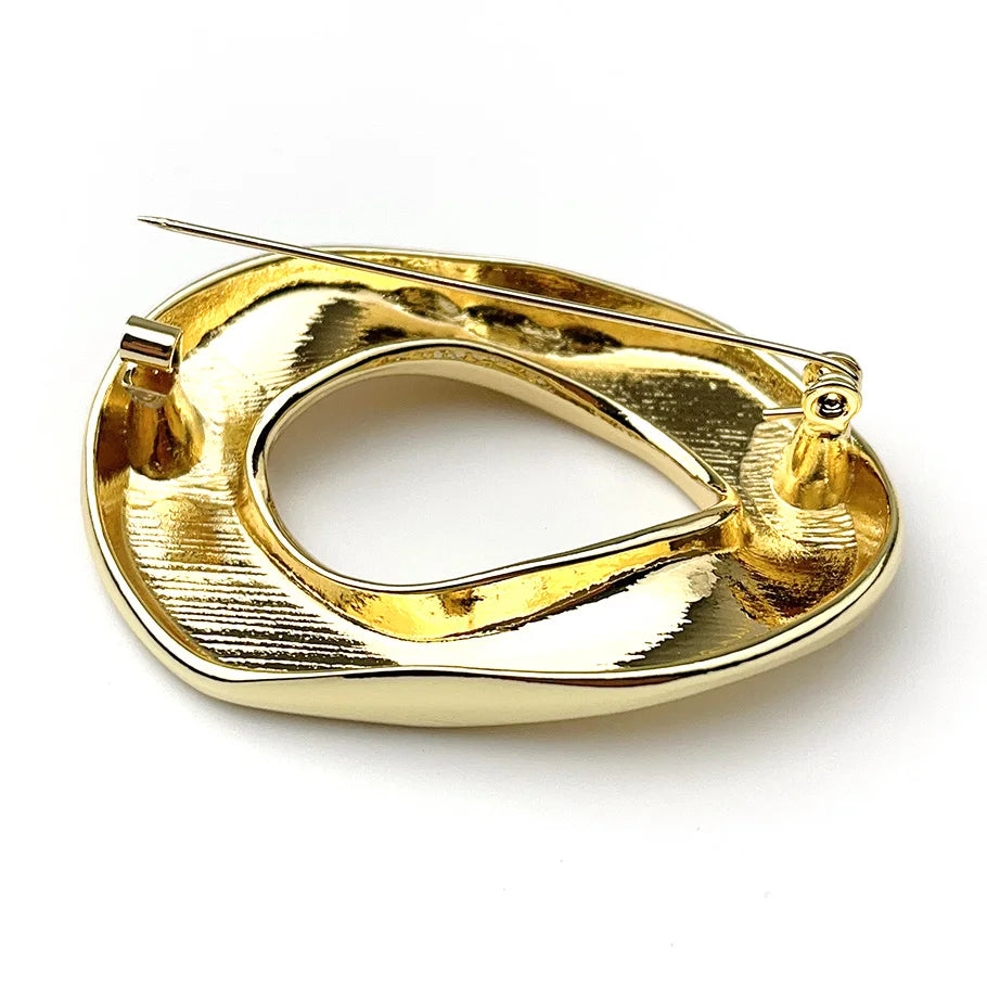 Modern Geometric Metal Brooch