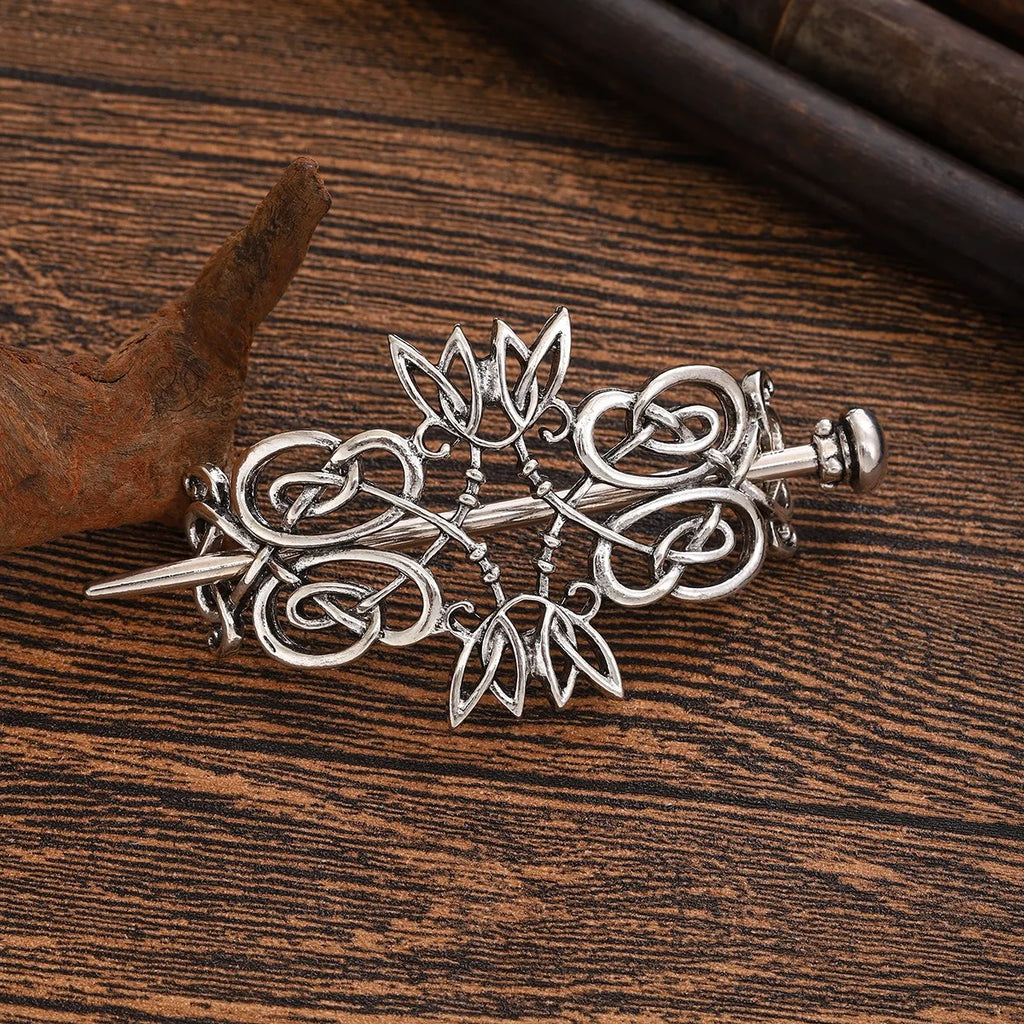Medieval Celtic Floral Hairpin