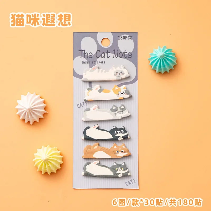 Cat Design Sticky Memo Notes
