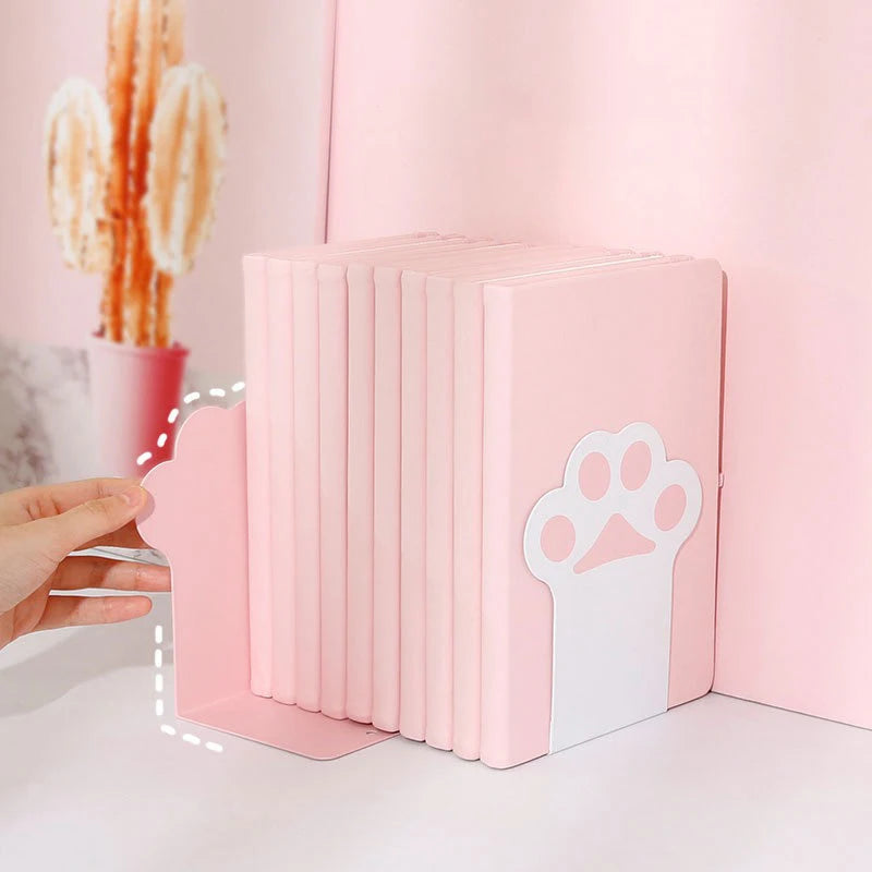 Nonskid Cat Paw Metal Bookends