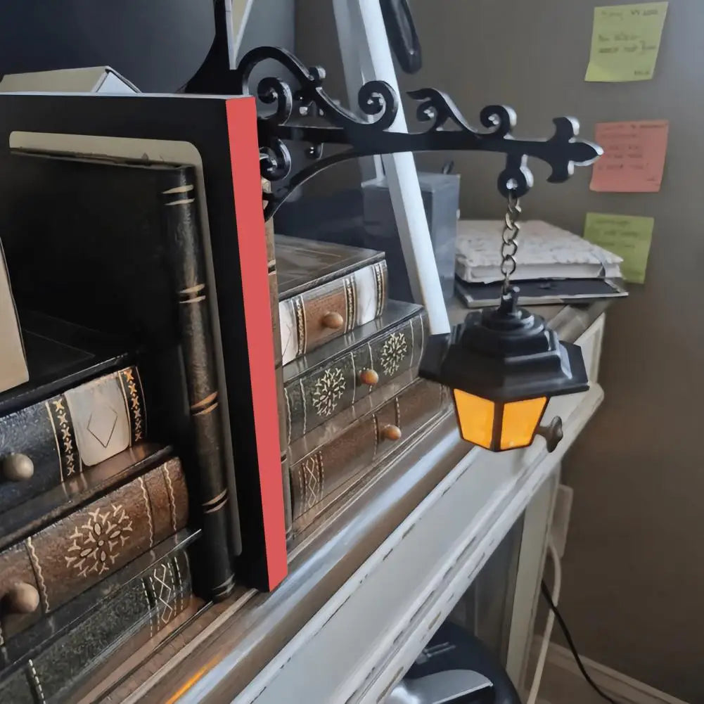 Bookshelf Decorative Lamp Book Scented Lamp Library Lantern Decorative Bookshelf Vintage Fantasy Book Nook Lamp for Bookworms
