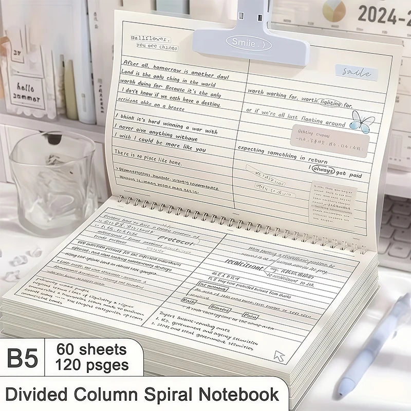 B5 Divided Spiral Planner Notebook