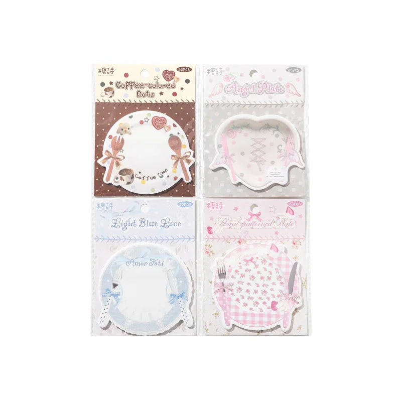 Decorative Plate Design Sticky Memo Notes
