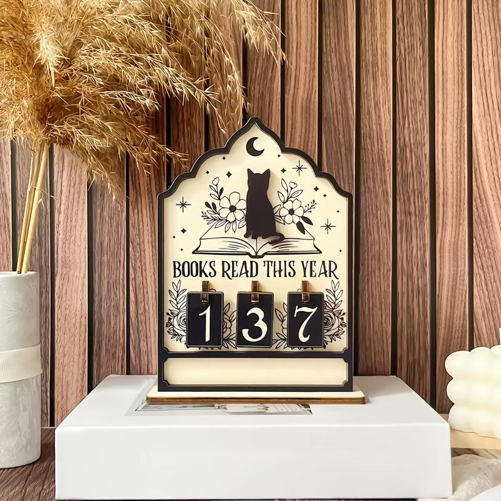 Cat Reading Counter — Up to 999