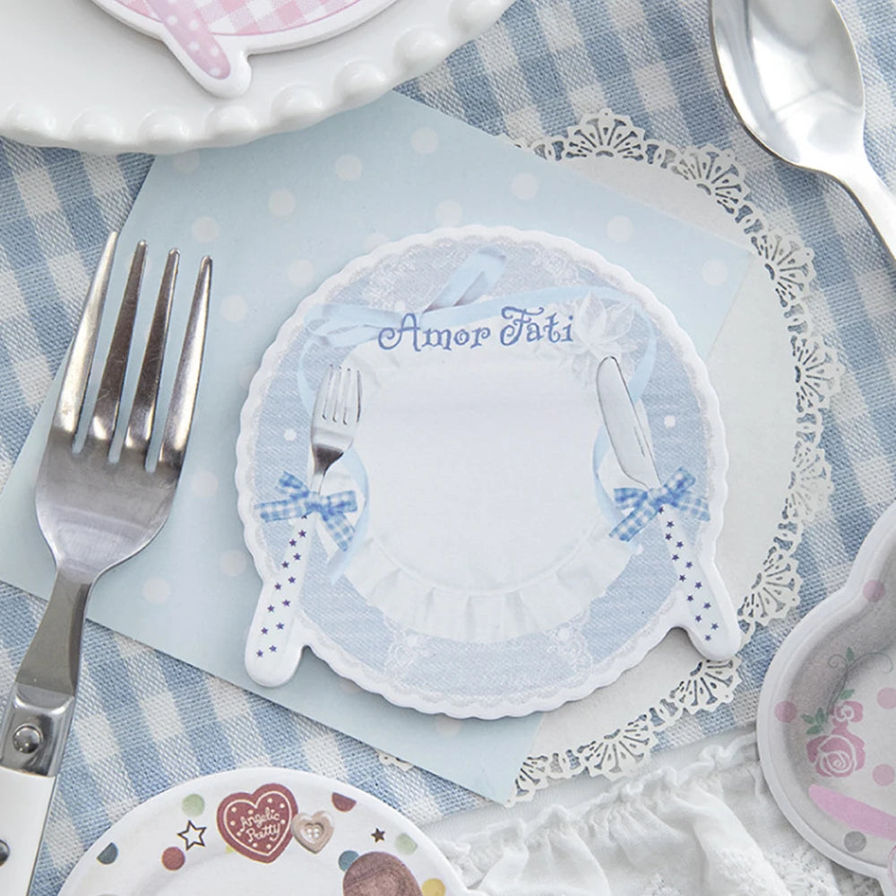 Decorative Plate Design Sticky Memo Notes