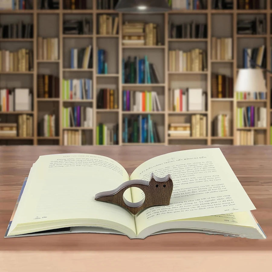Wooden Cat or Dog Thumb Page Holder