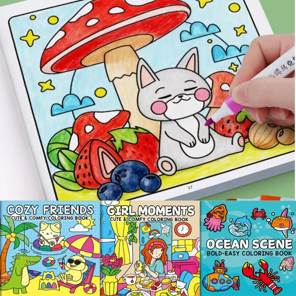 Creative DIY Coloring Book Educational Sensory Toys For Kids Graffiti Painting Book Montessori Drawing Toys Gift