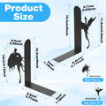 2pcs Black Cat Bookend Metal Creative Peeping Cat Design Bookends for Bookshelf Shelf, Home, Study Room, School Bookends