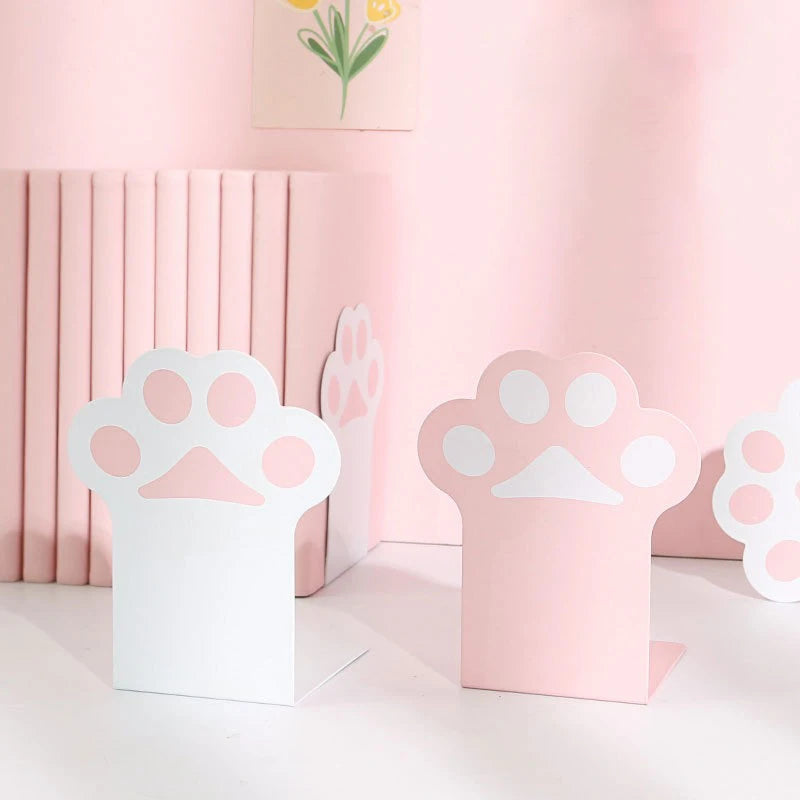 Nonskid Cat Paw Metal Bookends