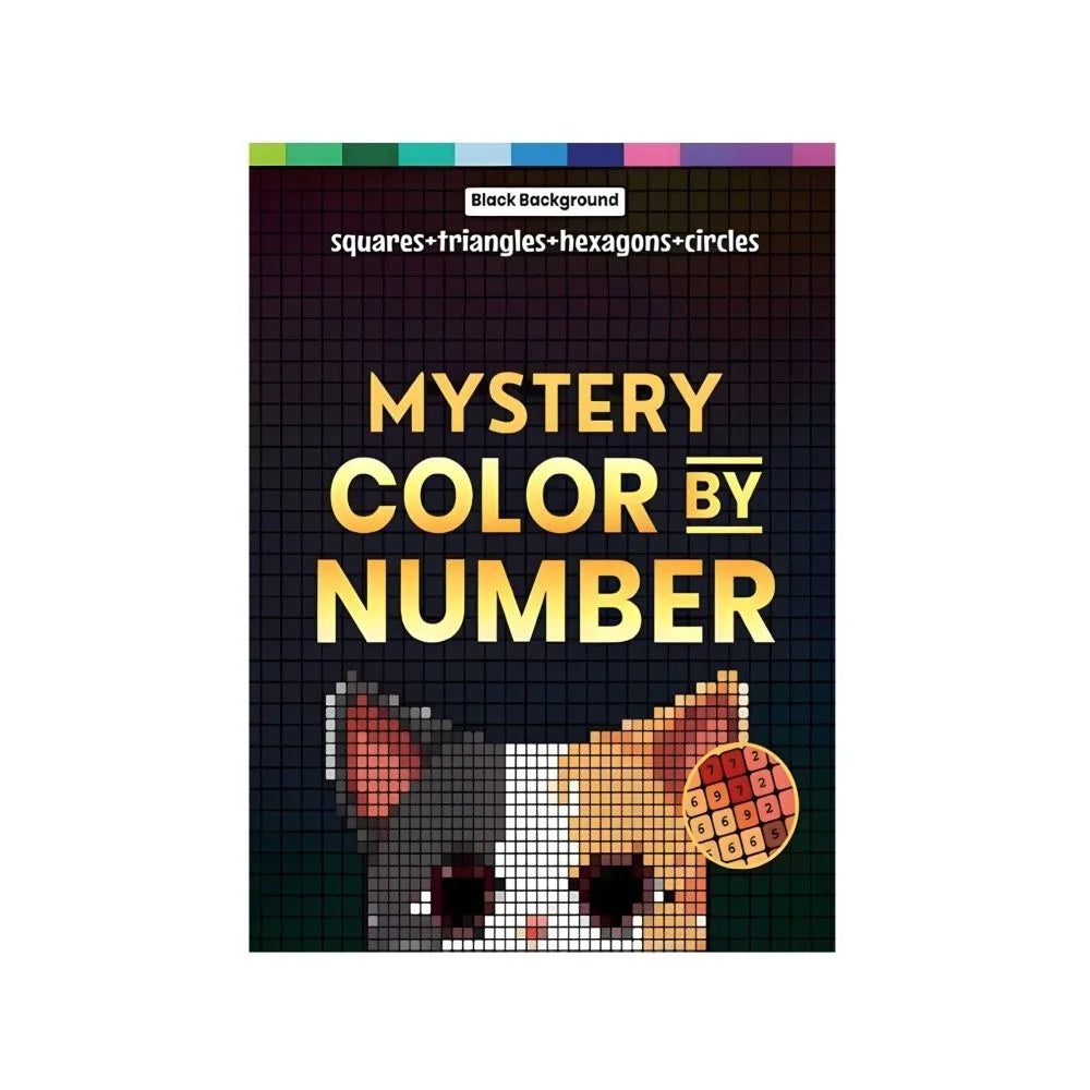 Cat Cover Mystery Color by Number Activity Book