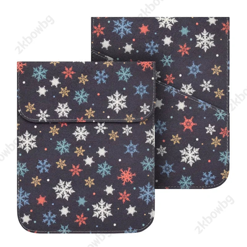Magnetic E-Reader Sleeve - Floral, Winter and Solid Designs