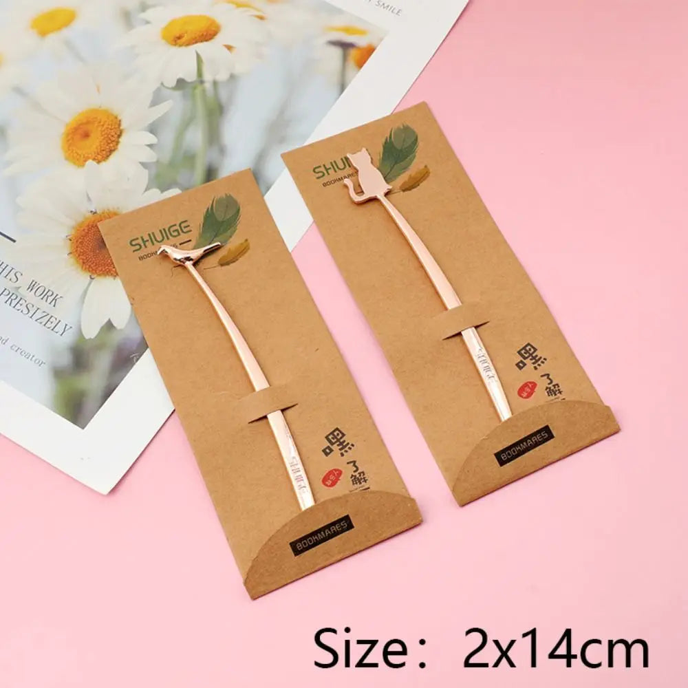 Bird or Cat Metal Bookmark