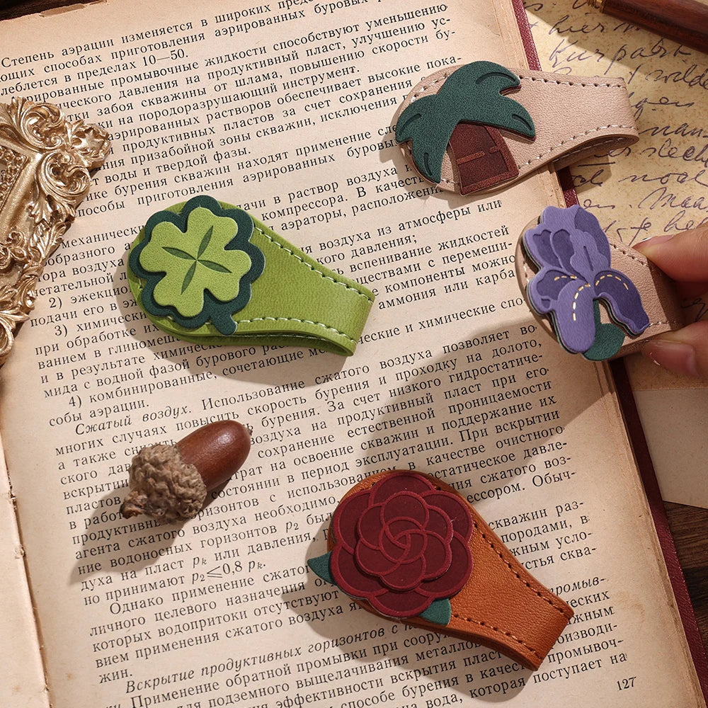 Vintage Floral Magnetic Bookmark with Tassel