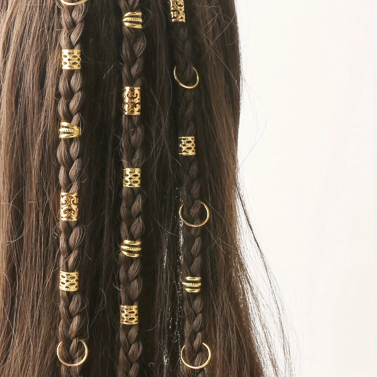 Vintage Metal Hair Rings for Braids
