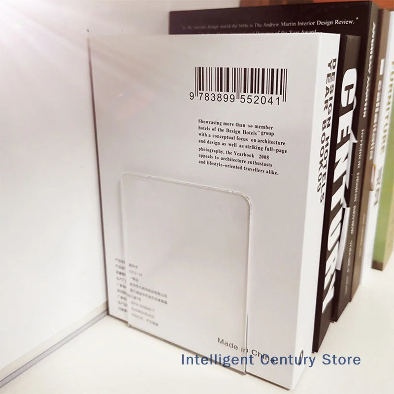 Transparent Acrylic Bookend and Display Holder