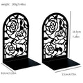 2 Style Rose Book Ends for Book Lovers Bookend for Heavy Books Home Book Rack Holder Office Desktop Gift for Women Men