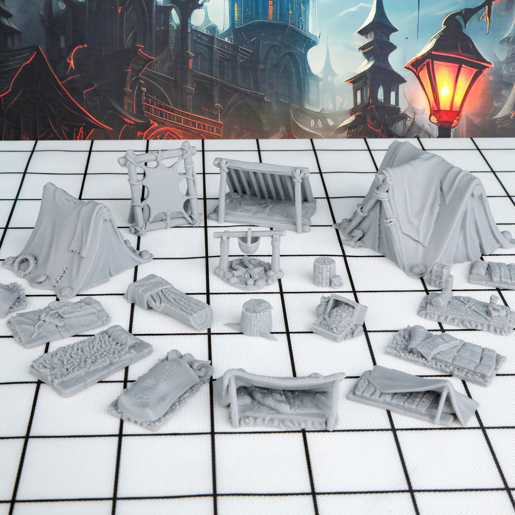 Adventurer's Camp Miniature Terrain Set