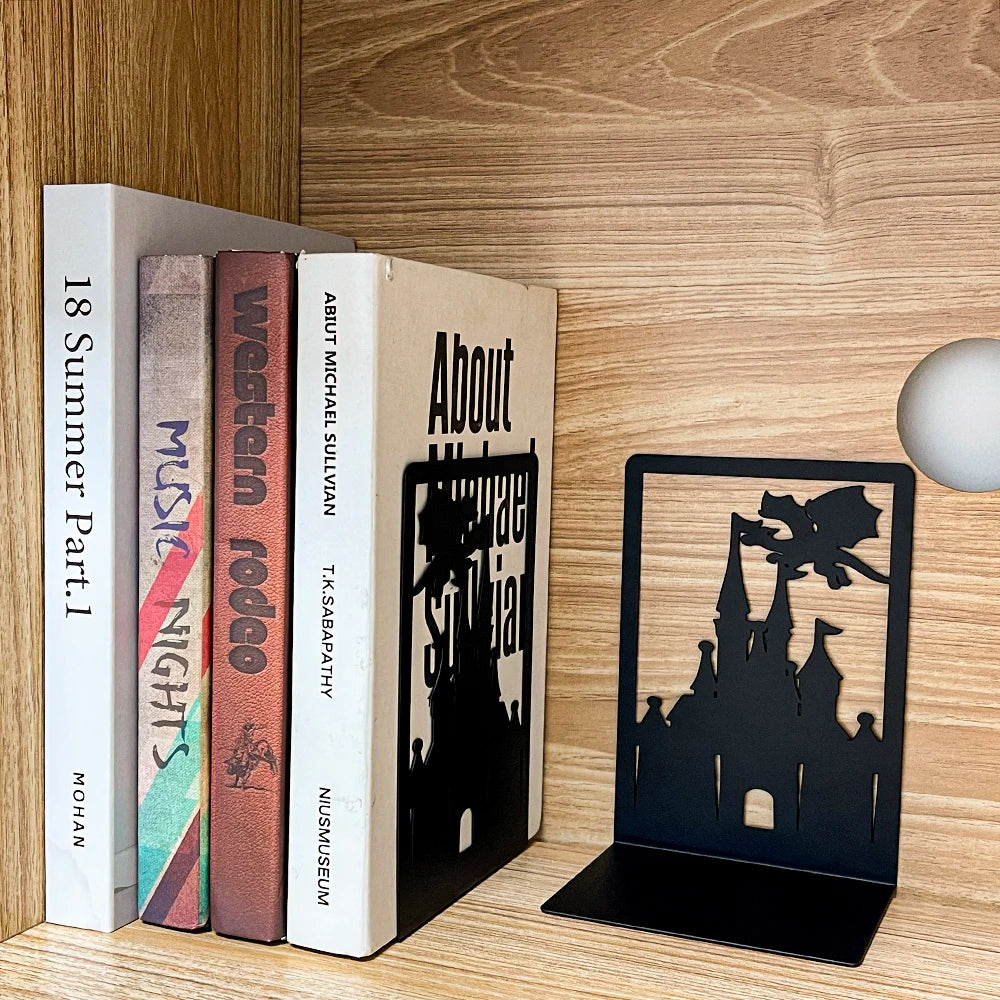 Fantasy Pterosaur Bookends Cool Learning Stationery Dragon Lovers Home Decor Fantasy Bookend Black Heavy Duty Book End